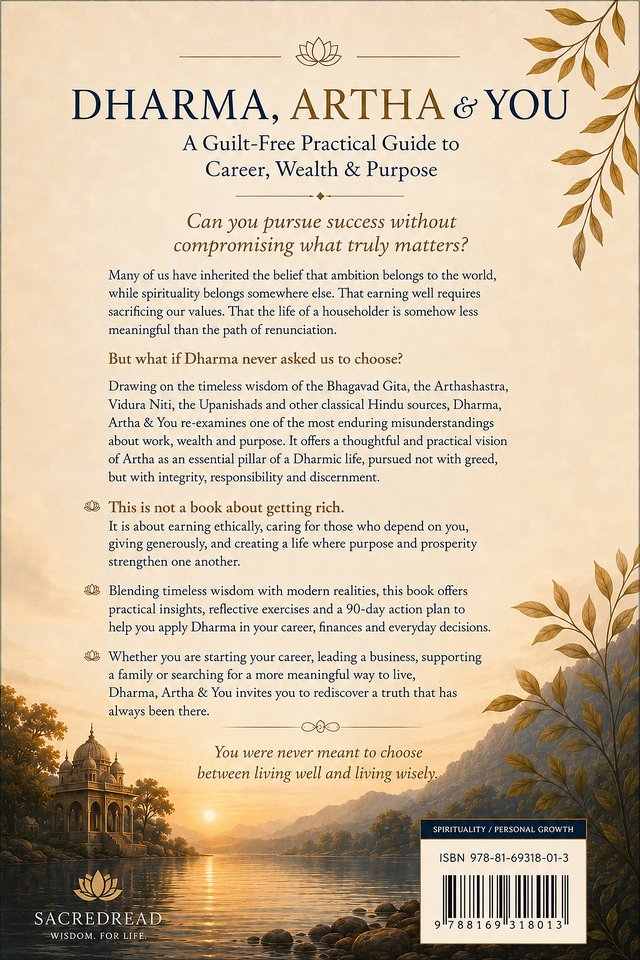 Dharma, Artha and You, back cover